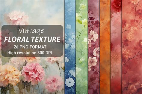 Vintage Floral Texture Backgrounds Graphic By Lazy Sun · Creative Fabrica