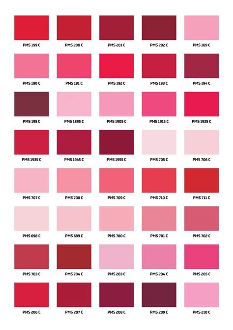 Pantone Colour Chart Pantone Color Chart Paint Color Chart Pantone