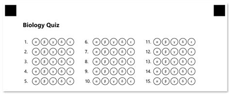 Answersheetdocumentation