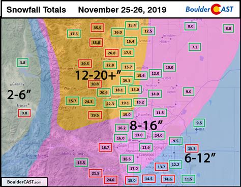 Snow Accumulation Map Colorado Snow