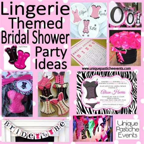 Lingerie Bridal Shower Ideas {in Pink And Black} Unique Pastiche Events