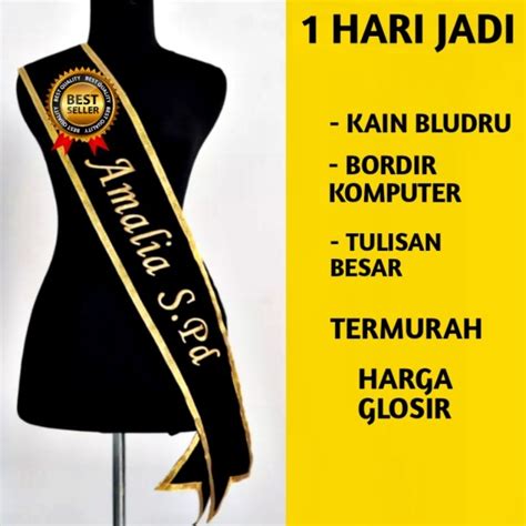 Jual Selempang Wisuda Slempang Wisuda Bordir Selendang Wisuda Bahan