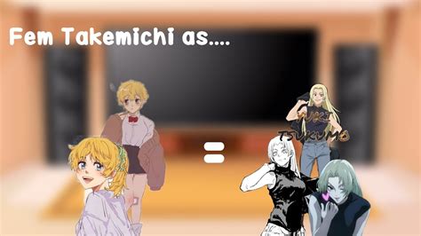 Kanto Manji Gang React To Takemichi As Femtakeau My Au Short Tr X