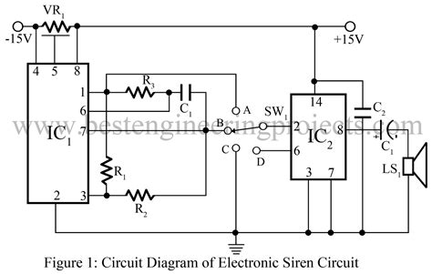 Electronic Siren Circuit Engineering Projects