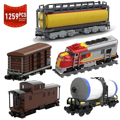 Neue Moc Stadt Zug Tanker Bausteine Set Retro Schwere Passagier