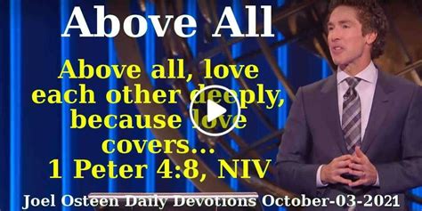 Joel Osteen Daily Devotions (October-03-2020) Above All