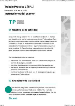 Examen Trabajo Práctico 1 TP1 100 Trabajo Prác co 1 TP1