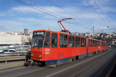 Serbien Straßenbahn Belgrad Tram Beograd Tatra KT4M YUB Wagen