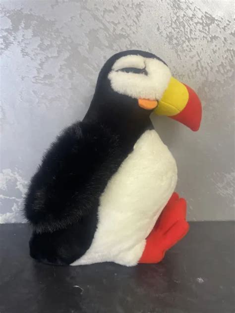 Ikea Puffin Plush Bird Stuffed Animal Soft Toy Black And White 13” Vgc £