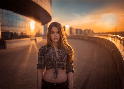 Wallpaper Sunlight Women Model Portrait Depth Of Field Sunset Urban Photography