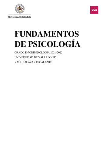 Fundamentos De Psicologia Pdf