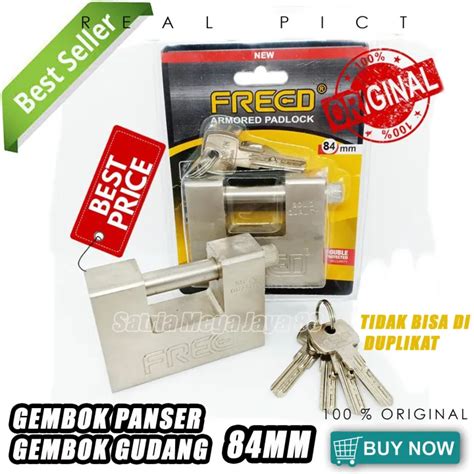 BISA COD FREED Gembok Satting Panzer 84 MM Armored PadLock Gerbang