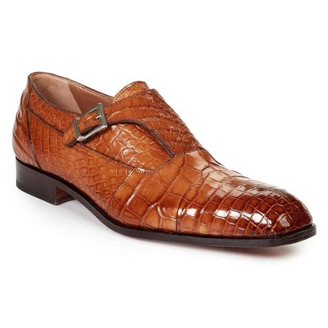 Mauri Brunei 10692 Brandy Genuine Body Alligator Hand Painted Shoes