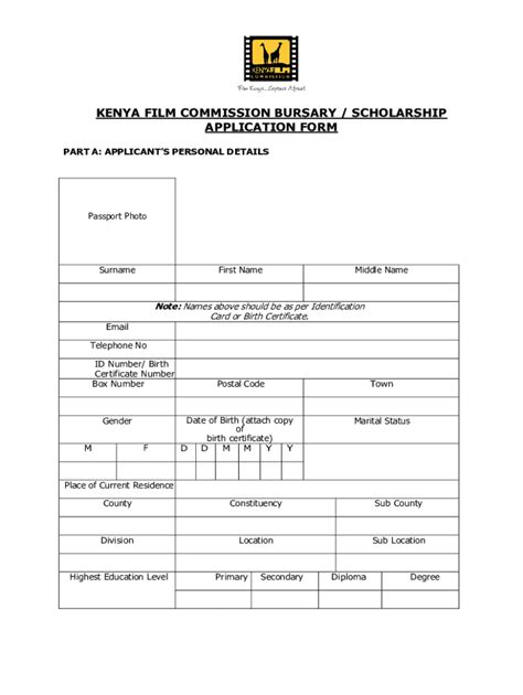 Fillable Online Elimu Scholarship Program Application Form Fax