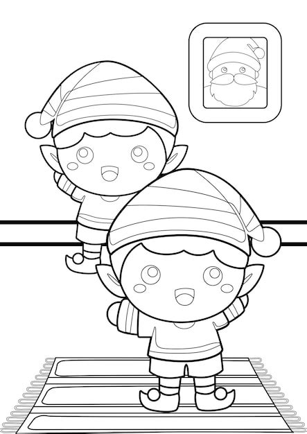 Pages De Coloriage De Vacances De Dessin Anim Pour Enfants D Elfe De