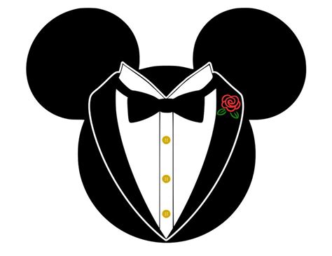 Mickey And Minnie Bride And Groom Svg