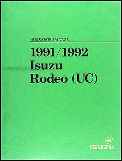 Workshop Manual Isuzu Rodeo Uc Isuzu Amazon Books