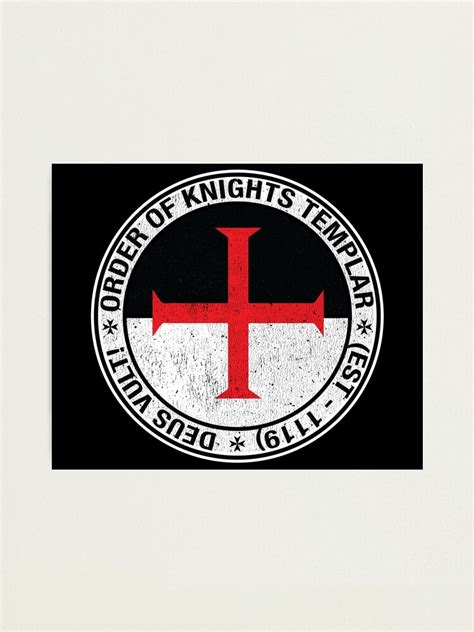 Order Of The Knights Templar Flag And Shield Sigil Photographic Print