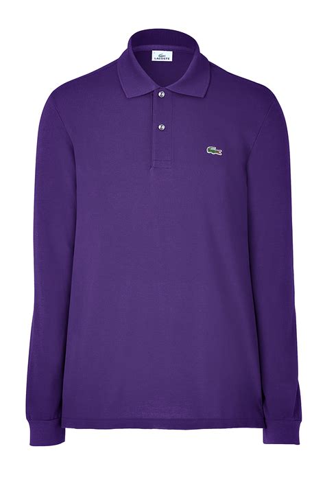 Lacoste Violet Long Sleeve Polo Shirt In Purple For Men Violet Lyst