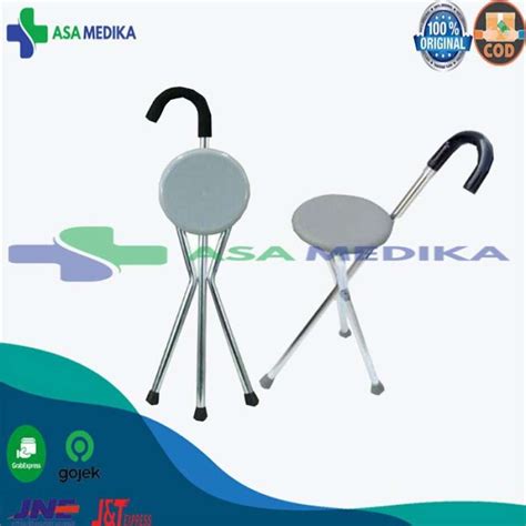 promo tongkat duduk tongkat kursi lipat alat bantu jalan tongkat