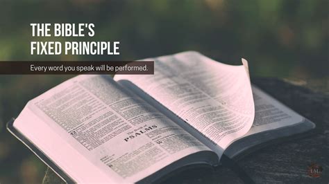 The Bible S Fixed Principle Linda Markowitz Ministries