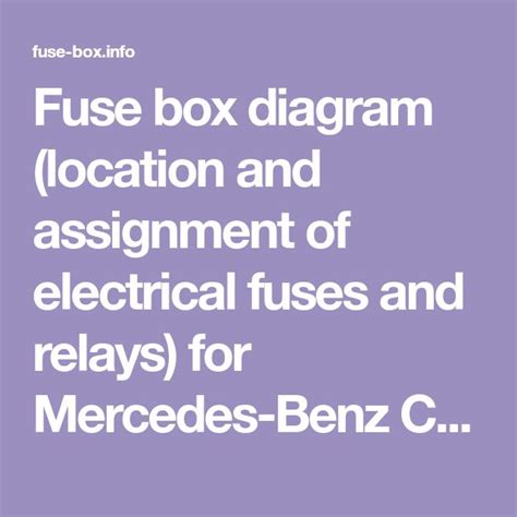 Fuse Box Diagram Mercedes C Class 2009 Mercedes C300 Fuse Bo