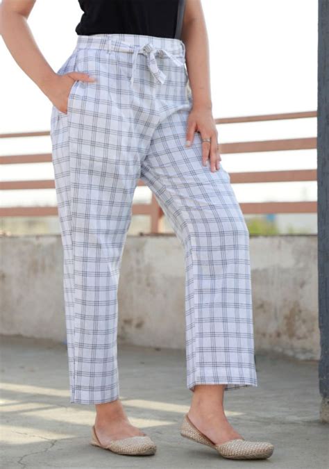 Cotton Check Pants