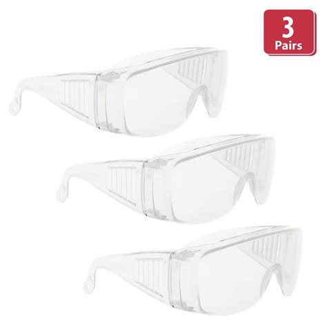 Safe Handler Clear Diamont Vented Over Clear Safety Glasses Ansi Z87 1