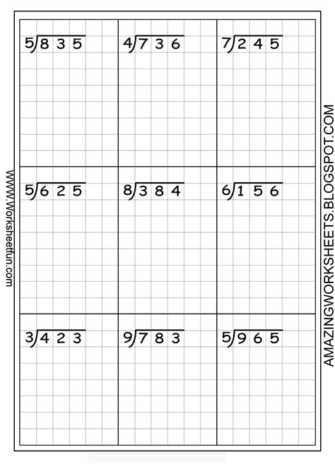 Math Worksheets Grade 6 Division