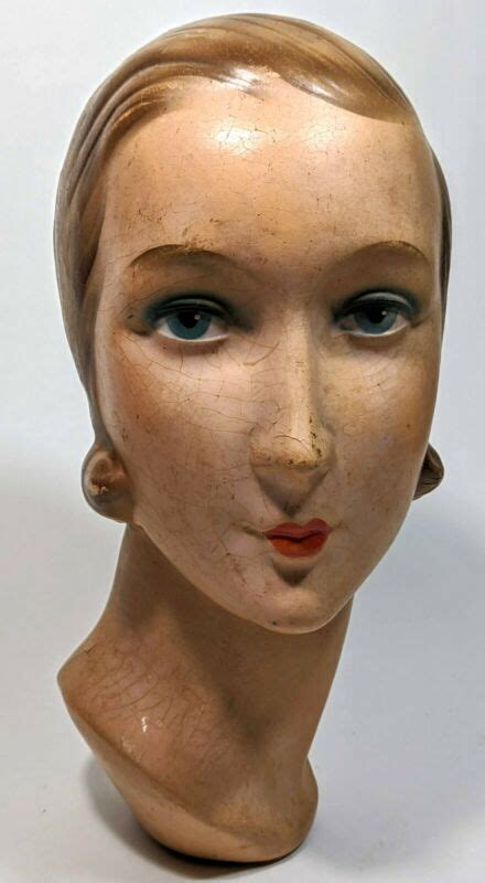 Vintage Blue Eyed Female Mannequin Head Bust Antique Price Guide