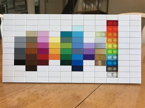 LEGO color palette in 1x2 tiles : lego