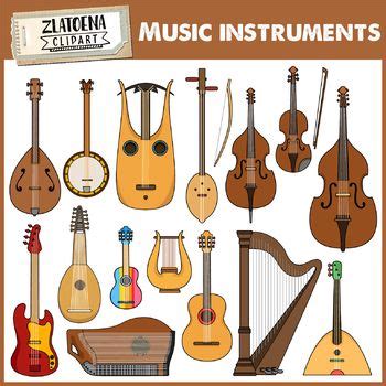 Musical Instruments Clip Art - Stringed Instruments Woodwind ...