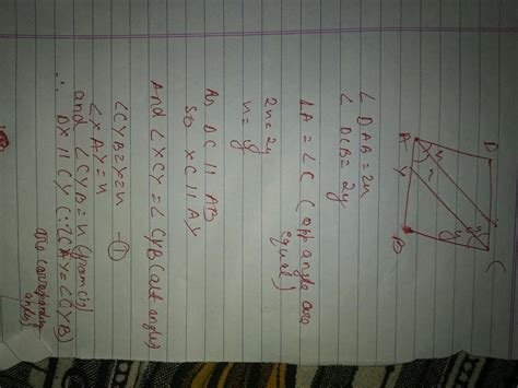 In The Figure Ax And Cy Are Respectively The Bisectors Of Opposite Angles A And C Of A