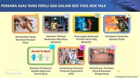 Perkara Asas Yang Perlu Ada Di Dalam Sesi Tool Box Talk By Ir Ts