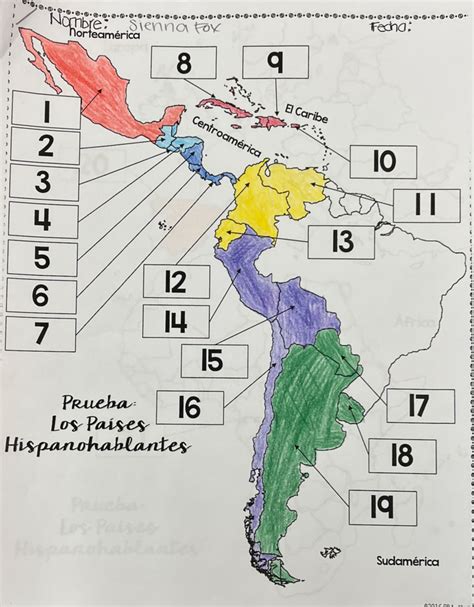 Spanish Country Locations Diagram Quizlet