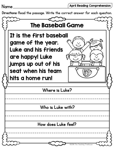 Printable Reading Sheets For Kindergarten