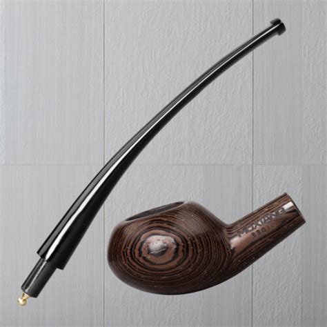 Muxiang Churchwarden Pipe Wenge Wood Tobacco Pipe Handmade Long Bent