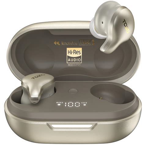 TOZO Golden X1 Wireless Earbuds Balanced Armature Driver and Hybrid ...