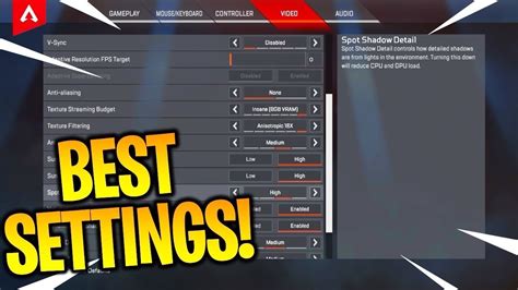 Pro Player Shows Best Console Settings Apex Legends Best Settings