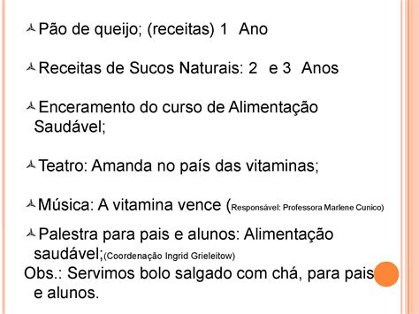 Projeto Alimentação saudável e saúde ESPAÇO EDUCAR