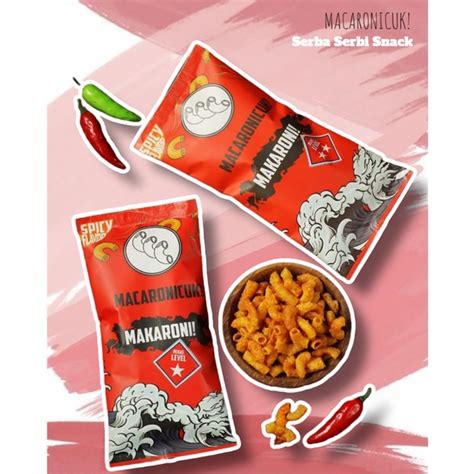 Jual MacaroniCuk Makaroni Pipa Kriuk Rasa Pedas Level 1 2 Kemasan