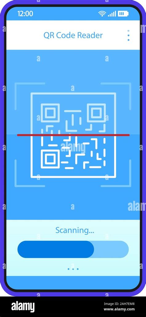 Qr Code Scanning App Interface Vector Template Mobile App Interface