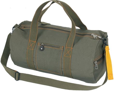 Cotton Canvas Travel Equipment Flight Carry Duffle Shoulder Bag Small