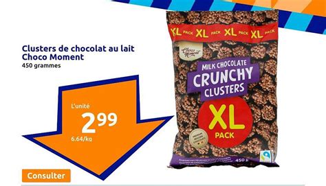 Promo Clusters De Chocolat Au Lait Choco Moment Chez Action ICatalogue Fr