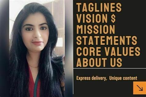 I Will Write Slogans Taglines Visionmission Statements Core Values