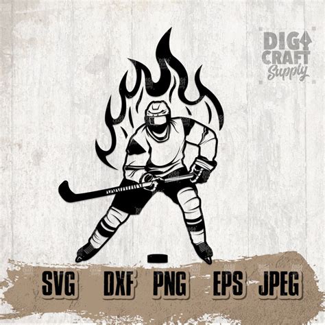 Hockey Player Svg, Hockey Clipart, Hockey Cutfile, Hockey Player Png ...