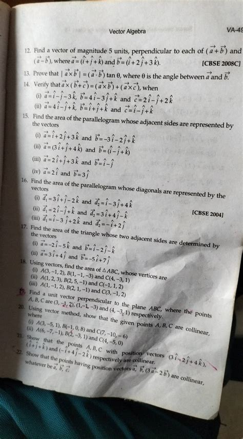 Find A Unit Vector Perpendicular To The Plane Abc Where The Points A B C