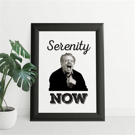 Serenity Now Seinfeld Poster Digital Download - Etsy