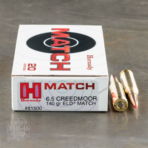 6 5mm Creedmoor Ammo 200 Rounds Of 140 Grain Eld Match By Hornady