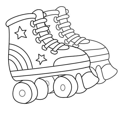 Roller Skate Coloring Page